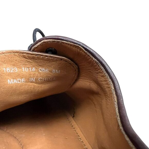 Jos. A. Bank Mens Oxford Shoes Brown Leather Lace‎ Up Cap Toe Cushioned Size 8M - Picture 8 of 9